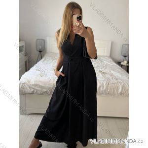 Women's Long Chiffon Short Sleeve Dress (S/M ONE SIZE) ITALIAN FASHION IMWGS231048