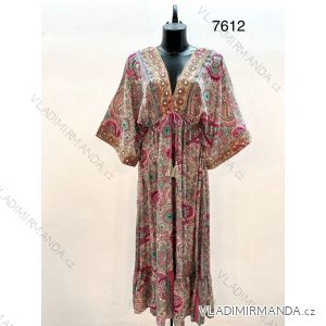 Women's Long Sleeve Summer Shirt Dress (S/M/L ONE SIZE) INDIAN FASHION IMWY23123