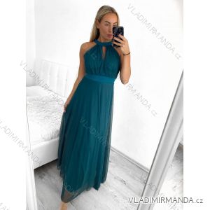 Women's Sleeveless Long Party Dress (S/M ONE SIZE) ITALIAN FASHION IMM24M156