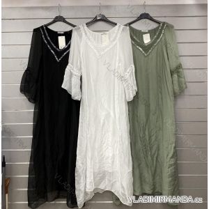 Women's Long Chiffon Short Sleeve Dress (S/M ONE SIZE) ITALIAN FASHION IMWGS231048