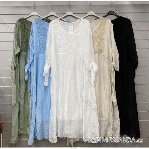 Women's Long Chiffon Short Sleeve Dress (S/M ONE SIZE) ITALIAN FASHION IMWGS231048