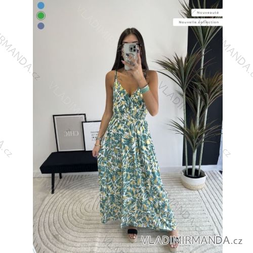 Women's Long Chiffon Short Sleeve Dress (S/M ONE SIZE) ITALIAN FASHION IMWGS231048