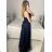 Women's Strapless Long Party Dress (S/M ONE SIZE) ITALIAN FASHION IMPSH2360055 purple S / M