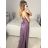 Women's Strapless Long Party Dress (S/M ONE SIZE) ITALIAN FASHION IMPSH2360055 purple S / M