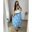 Women's Plus Size Skirt (46/48/50 ONE SIZE) ITALIAN FASHION IM424351 48/50 Light blue