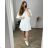 Women's Summer Muslin Carmen Dress (46/50 ONE SIZE) ITALIAN FASHION IMBM24061 52/54 white