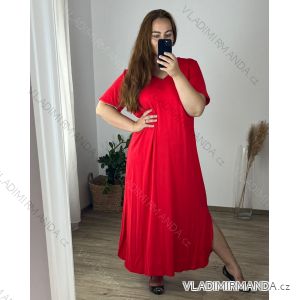 Women's Long Maxi Summer Casual Short Sleeve Dress (52/54/56 ONE SIZE) ITALIAN FASHION IMD24213