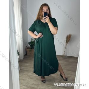 Women's Long Maxi Summer Casual Short Sleeve Dress (52/54/56 ONE SIZE) ITALIAN FASHION IMD24213