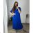 Women's Long Maxi Summer Casual Short Sleeve Dress (52/54/56 ONE SIZE) ITALIAN FASHION IMD24213