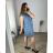 Women's summer short sleeve linen dress (M-3XL) ITALIAN FASHION IM422STELA-14/DU