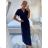 Women's summer icecool dress with sleeve (M/L, XL/2XL) AINUOSI ITALIAN FASHION IMB232103
