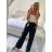 Women's Summer Loose Long Pants (M/L ONE SIZE) ITALIAN FASHION IMC23030 M / L black