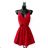 Women's Long Sleeve Summer Dress (S/M ONE SIZE) ITALIAN FASHION IMPES238990 red S / M