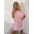 Women's Plus Size Casual Oversize Short Sleeve Dress (XL/2XL/3XL ONE SIZE) ITALIAN FASHION IM723MUSE