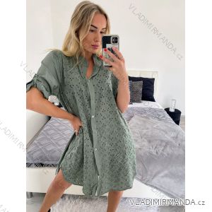 Women's 3/4 Long Sleeve Shirt Dress (S/M/L ONE SIZE) ITALIAN FASHION IM724031