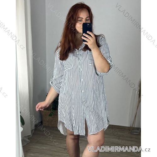 Short Sleeve Shirt Dress women (uni L-2XL) ITALIAN MODA IMS20002