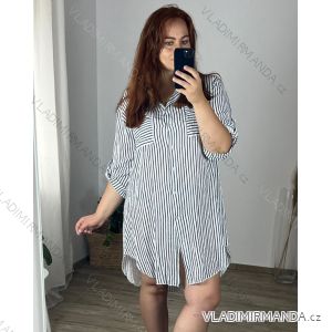 Short Sleeve Shirt Dress women (uni L-2XL) ITALIAN MODA IMS20002