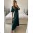 Women's Long Chiffon Short Sleeve Dress (S/M ONE SIZE) ITALIAN FASHION IMWGS231048