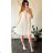 Women's Long Sleeve Hoodie Dress (S / M ONE SIZE) ITALIAN FASHION IMWA216095 beige S / M