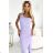 317-5 One shoulder long dress - light heather