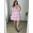 Women's Long Sleeve Shirt Dress (S/M ONE SIZE) ITALIAN FASHION IMWD232607 -   pink -   40/42