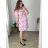 Women's Long Sleeve Shirt Dress (S/M ONE SIZE) ITALIAN FASHION IMWD232607 -   pink -   40/42