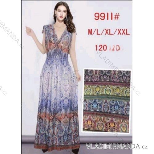 Women's Long Elegant Icecool Sleeveless Dress (S/ML/XL) ITALIAN FASHION AINUOSI IMB24Y1090