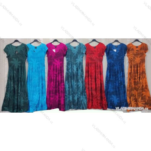 Women's Indian Summer Short Sleeve Dress (S/M/L ONE SIZE) ITALIAN FASHION IMBM24137