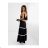 Women's Plus Size (42-46) Long Elegant Party Sleeveless Dress POLISH FASHION PMLBC23265-10 black XS/S