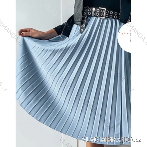 Women's Medium Length Pleated Skirt (S/M ONE SIZE) ITALIAN FASHION IMPDY23JHAO26024