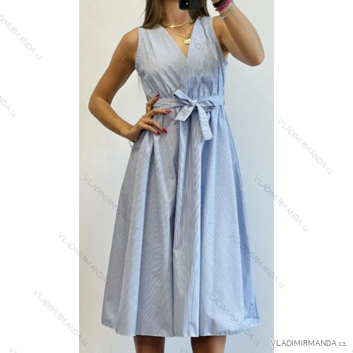 Women's Long Summer Sleeveless Dress (S/M ONE SIZE) ITALIAN FASHION IMPDY22LS16208