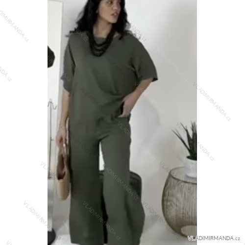 Women's long pants and strappy top set (S/M ONE SIZE) ITALIAN FASHION IMPDY233SSH32122/11228