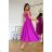 Women's Plus Size (42-46) Long Elegant Party Sleeveless Dress POLISH FASHION PMLBC23265-10 -   purple -   36