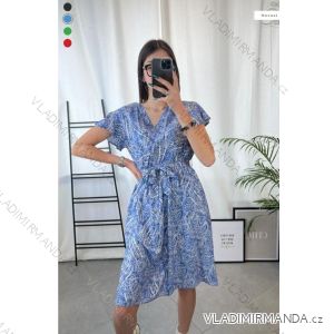 Women's Long Chiffon Short Sleeve Dress (S/M ONE SIZE) ITALIAN FASHION IMWGS231048