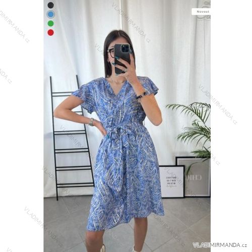 Women's Long Chiffon Short Sleeve Dress (S/M ONE SIZE) ITALIAN FASHION IMWGS231048