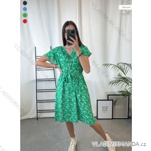 Women's Long Chiffon Short Sleeve Dress (S/M ONE SIZE) ITALIAN FASHION IMWGS231048