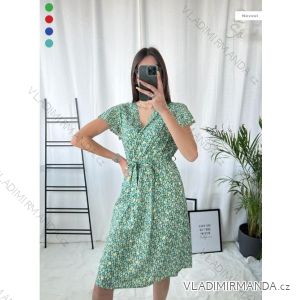 Women's Long Chiffon Short Sleeve Dress (S/M ONE SIZE) ITALIAN FASHION IMWGS231048