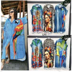 Women's Long Chiffon Short Sleeve Dress (S/M ONE SIZE) ITALIAN FASHION IMWGS231048