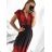 Women's summer icecool dress with sleeve (M/L, XL/2XL) AINUOSI ITALIAN FASHION IMB239922 -   red -   M / L