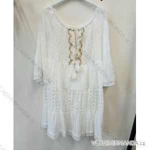 Women's Summer Lace Long Sleeve Dress (S/M ONE SIZE) ITALIAN FASHION IMPEM246227