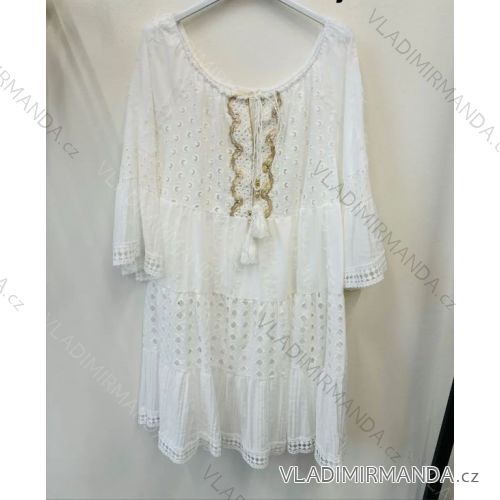 Women's Summer Lace Long Sleeve Dress (S/M ONE SIZE) ITALIAN FASHION IMPEM246227