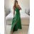 Women's Long Chiffon Short Sleeve Dress (S/M ONE SIZE) ITALIAN FASHION IMWGS231048 -   béžová smetanová -   S / M