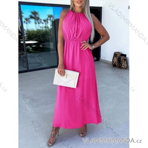 Women's Long Sleeve Hoodie Dress (S / M ONE SIZE) ITALIAN FASHION IMWA216095 -   dark pink
 -   M / L