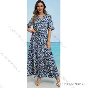 Women's Long Summer Short Sleeve Dress (S/M - L/XL) ITALIAN FASHION IMPEM2455567