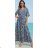 Women's Long Summer Short Sleeve Dress (S/M - L/XL) ITALIAN FASHION IMPEM2455567