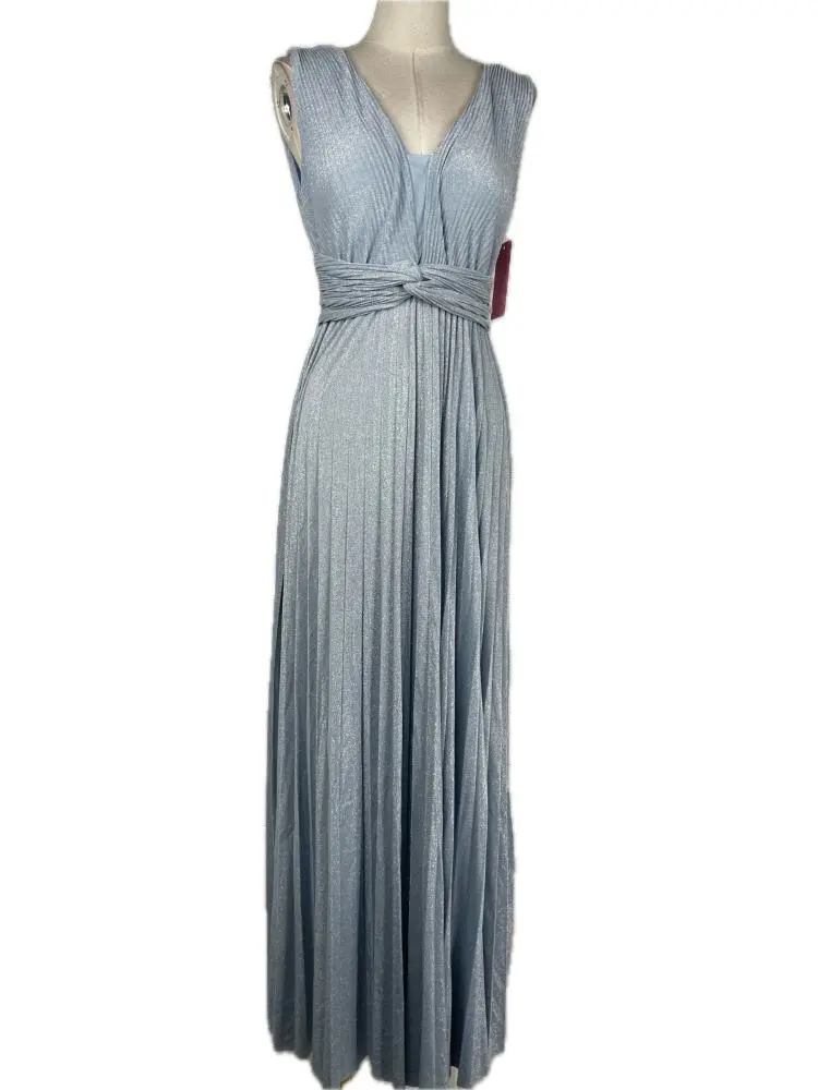 Women's Long Elegant Glitter Sleeveless Dress (S/M ONE SIZE) ITALIAN FASHION IMPBB24A121311