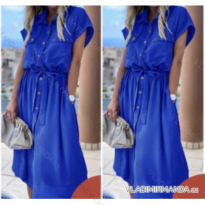 Women's Long Chiffon Short Sleeve Dress (S/M ONE SIZE) ITALIAN FASHION IMWGM23456