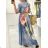 Women's Long Chiffon Short Sleeve Dress (S/M ONE SIZE) ITALIAN FASHION IMWGS231048