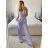 Women's Long Elegant Long Sleeve Jumpsuit (S/M ONE SIZE) ITALIAN FASHION IMWA23289