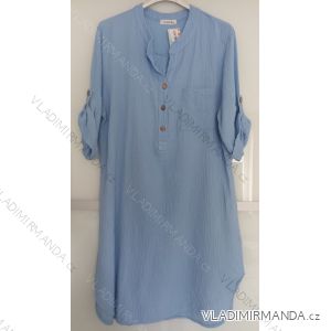 Short Sleeve Shirt Dress women (uni L-2XL) ITALIAN MODA IMS20002